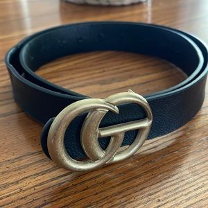 Black belt with gold accent 42 inches long